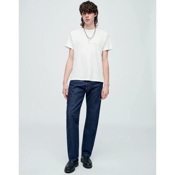 RE/DONE Size 32 Men's 50s Straight Rinse Wash $285 msrp Dark Blue Jeans G14-1 - Picture 1 of 8